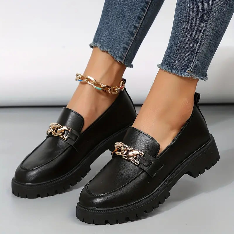 Kjede Tykk Loafers